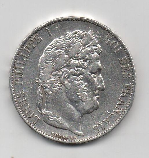 FRANCIA DEL AÑO 1847 DE 5 FRANCOS L. PHILIPPE I